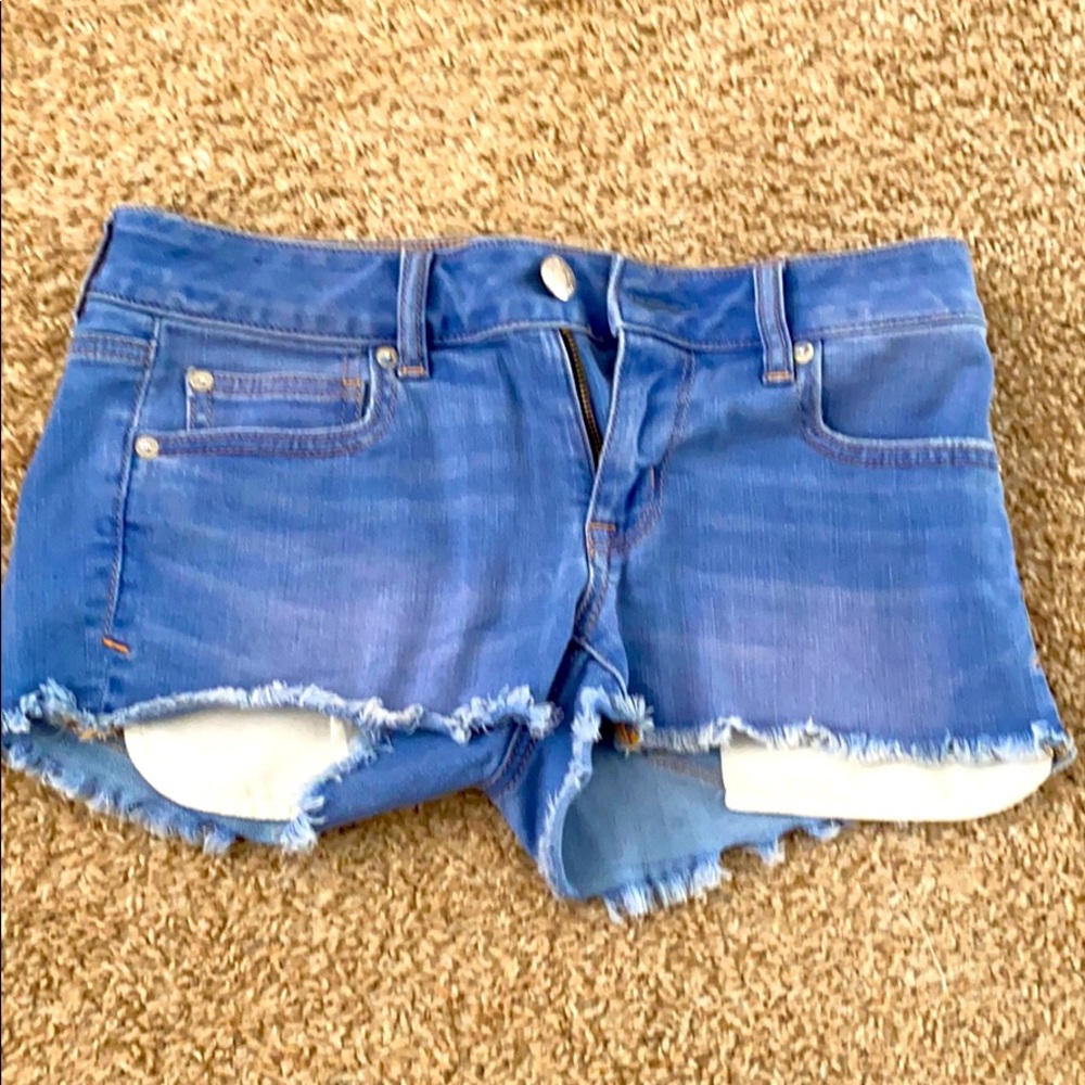 American eagle super stretch jean shorts
